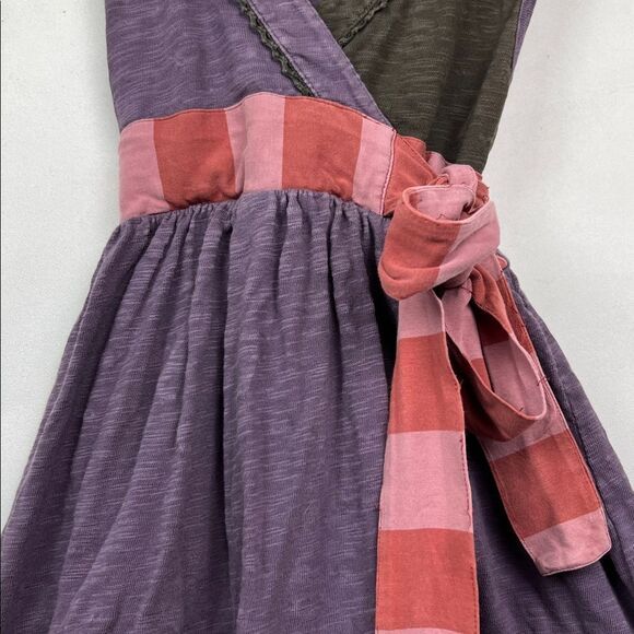 Matilda Jane purple and brown knit wrap top ruffle layer hem dress size 4 - Picture 3 of 16